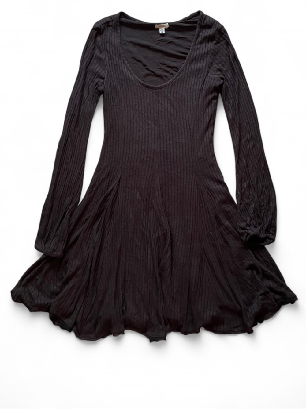 Urban Outfitters Ecoté size M Black Long-Sleeve Scoop Neck Swing Dress